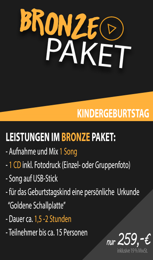Bronze-Paket-Kindergeburtstag